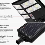 Detailed image of integrated solar street light