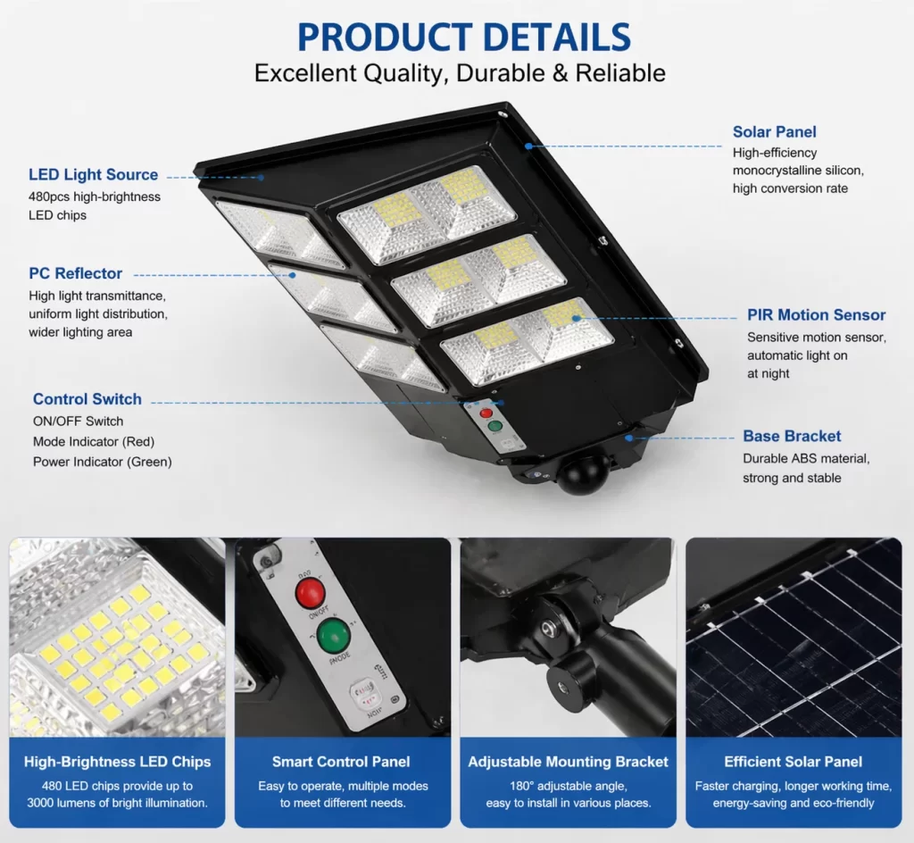 Solar integrated street light