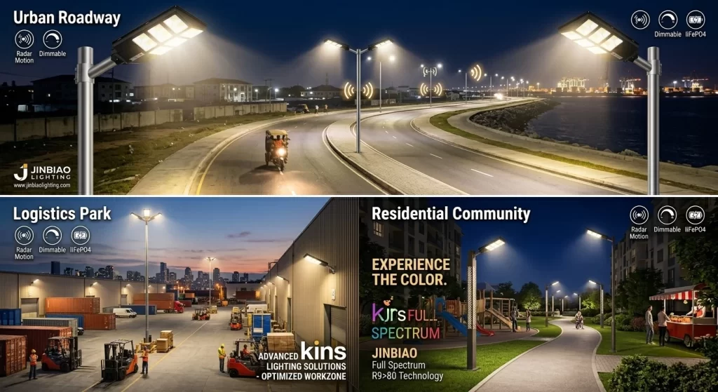 Application scenarios of solar integrated street lights