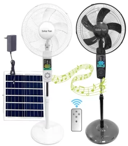 Jinbiao Lighting Solar Fan with Bluetooth Speaker