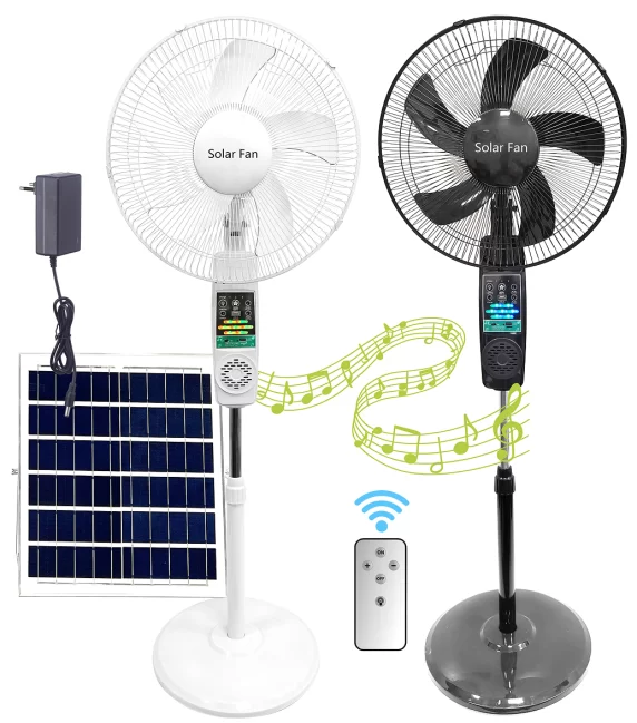 Jinbiao Lighting Solar Fan with Bluetooth Speaker