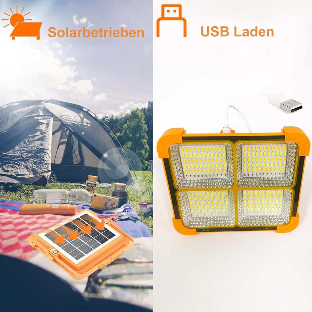 Solar Powered Portable LED Flood Light
